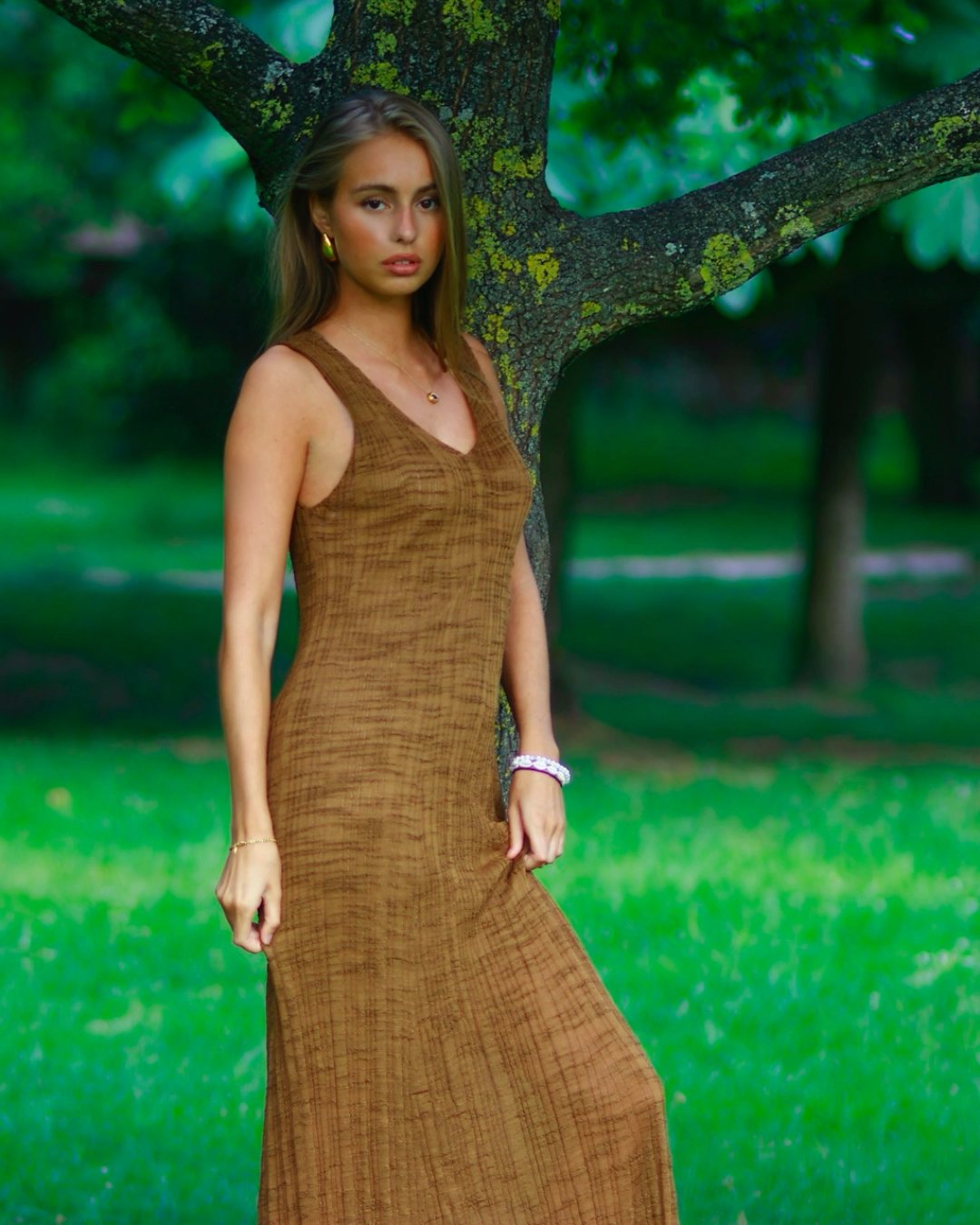 chinese dress ladies Lucy Midi Dress Metallic Tweed Aubergine