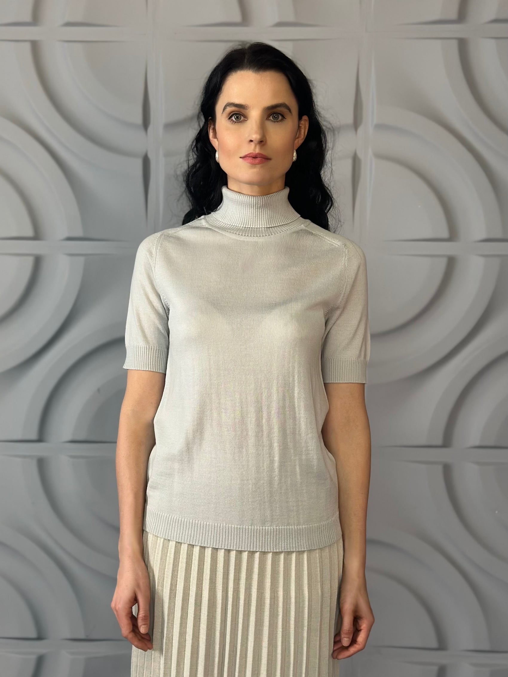 Merino Wool Short Sleeve Top
