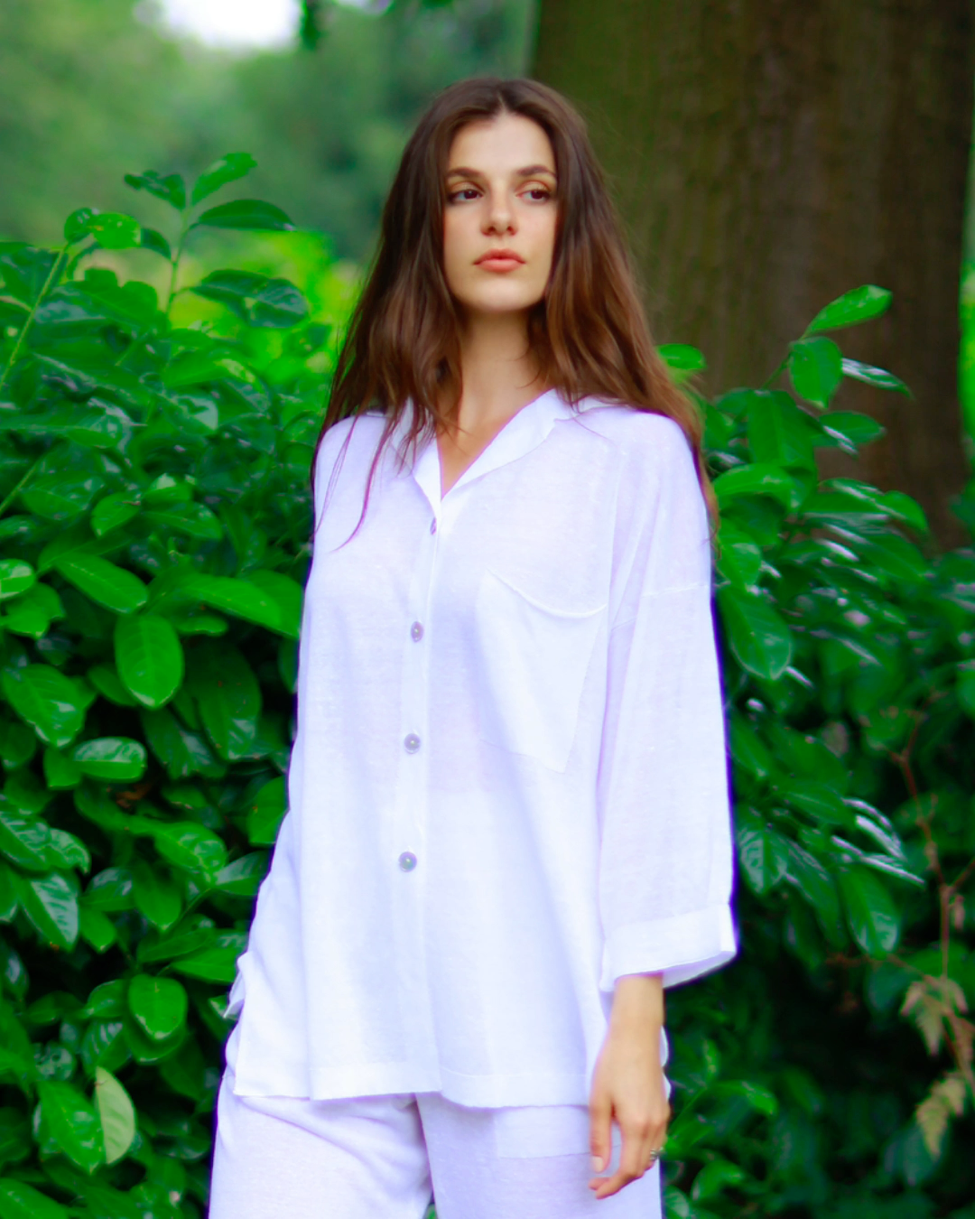 Linen Shirt In White