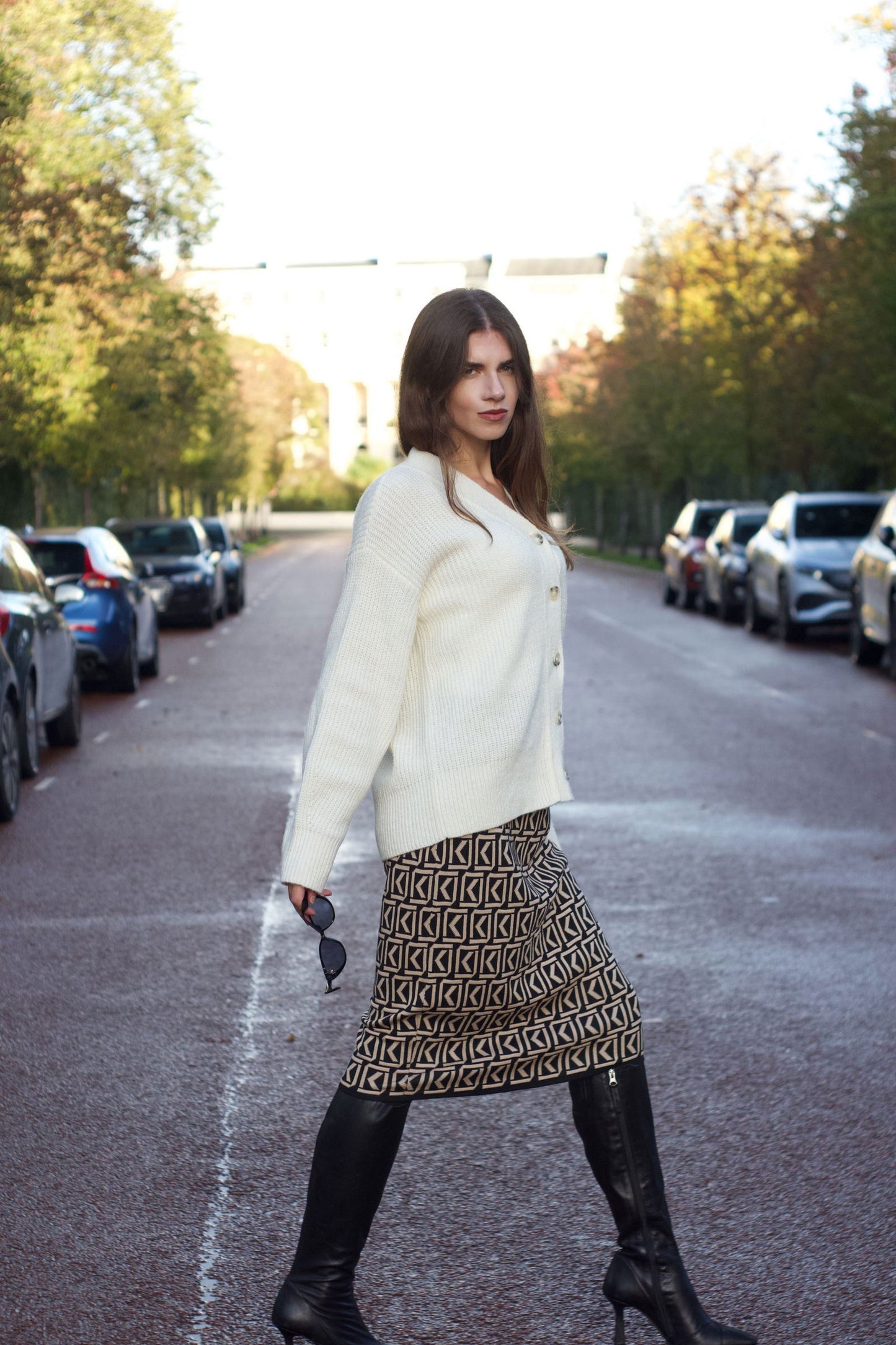 Long Knitted Cardigan - AALKAMI.London