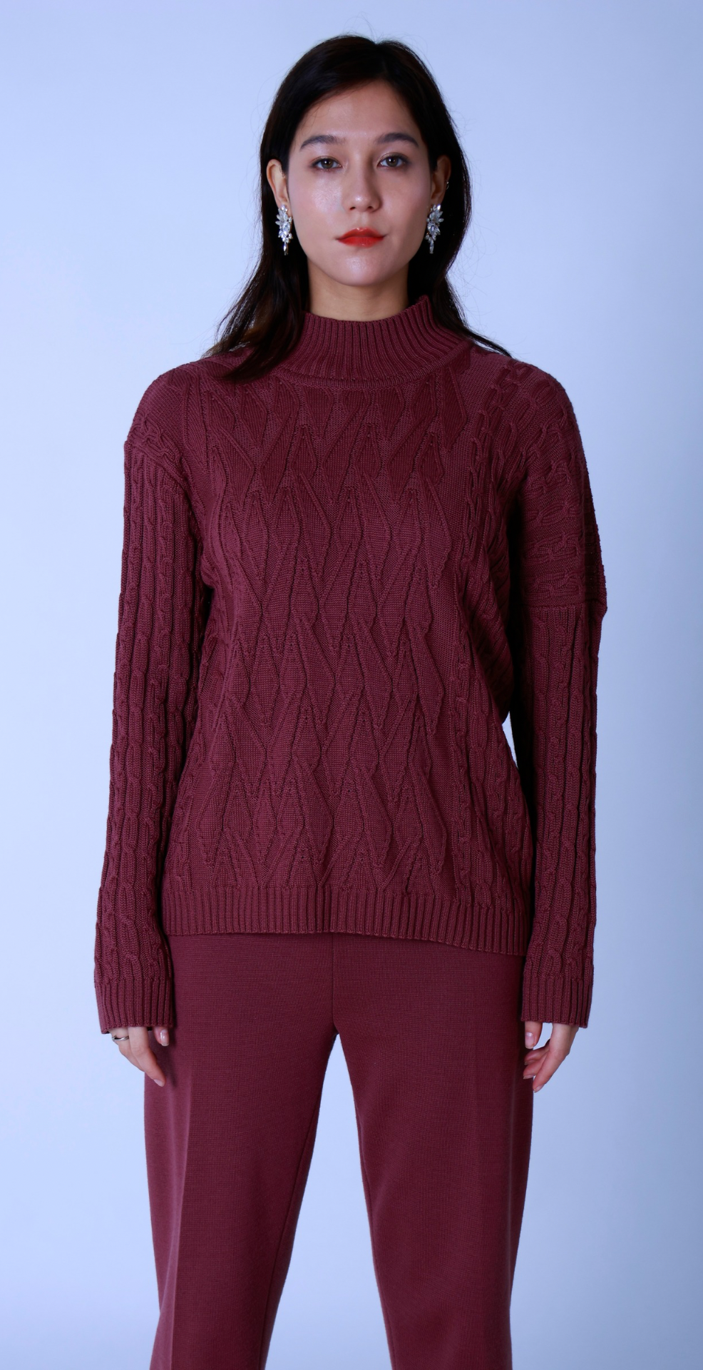 Merino Wool Cable Knit Design Jumper