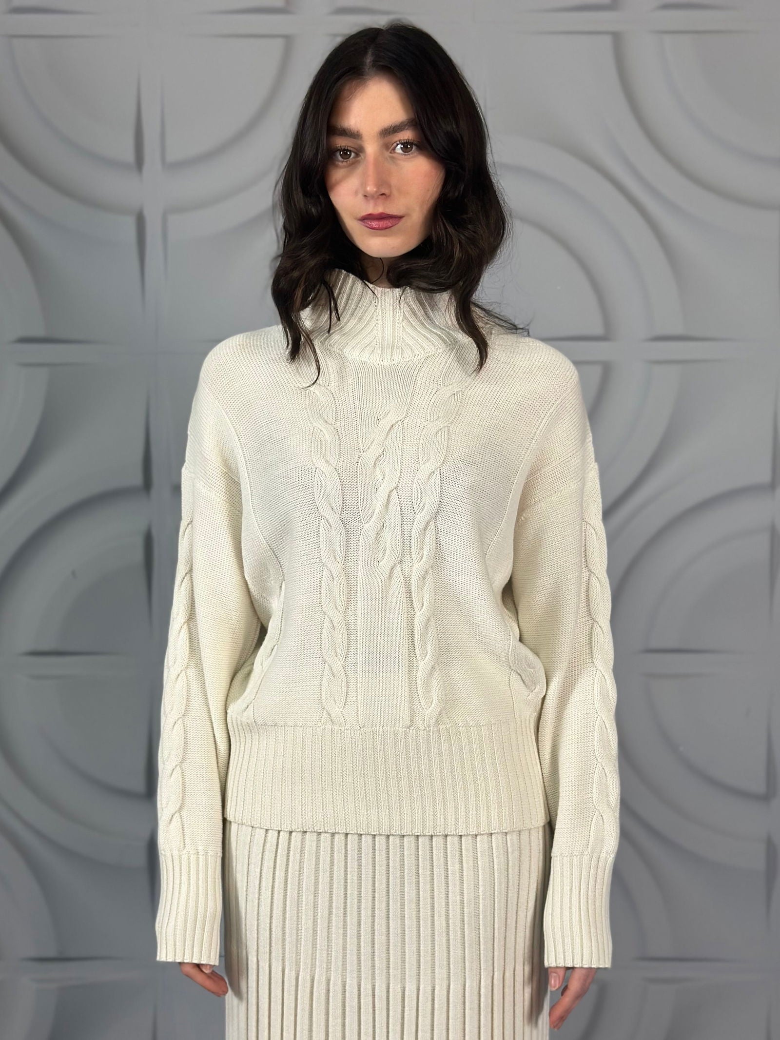 Merino Wool High Neck Jumper
