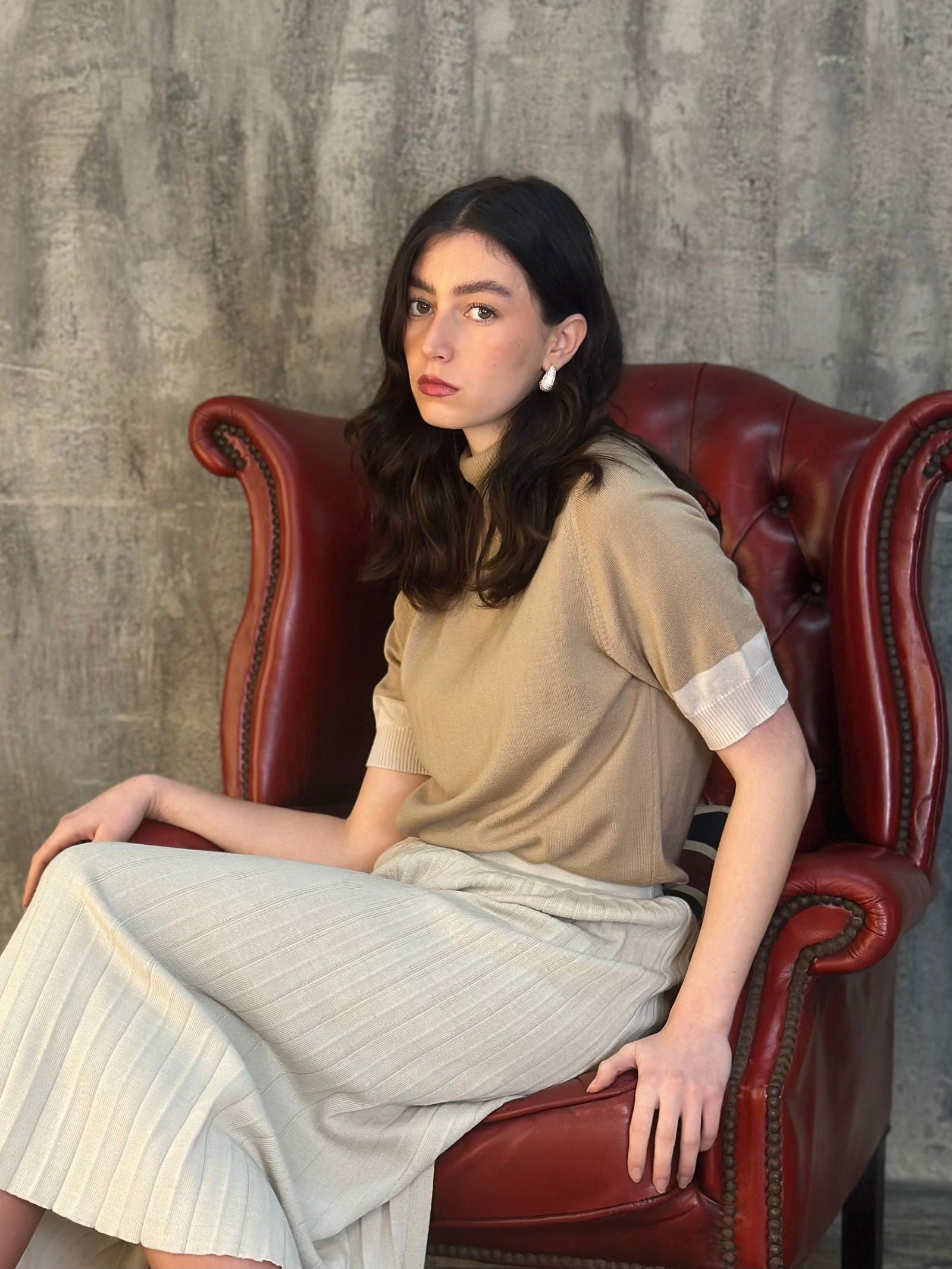 Merino Wool Short Sleeve Top