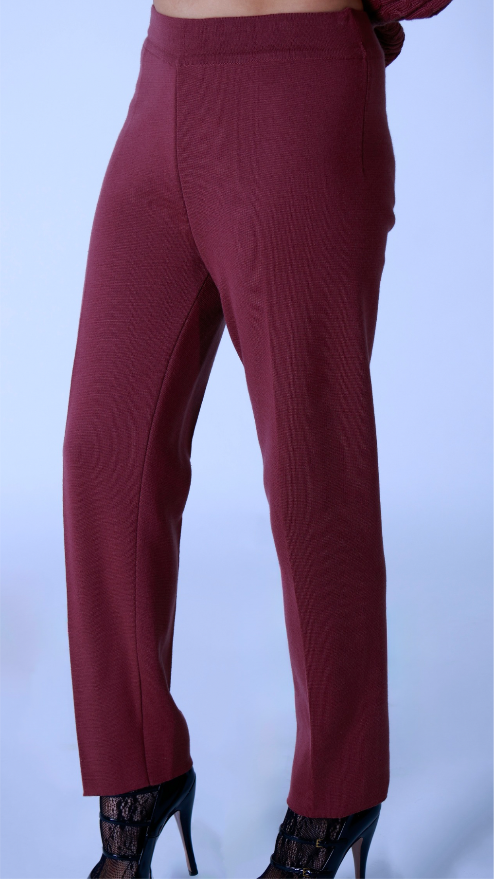 Straight Leg Merino Wool Trousers