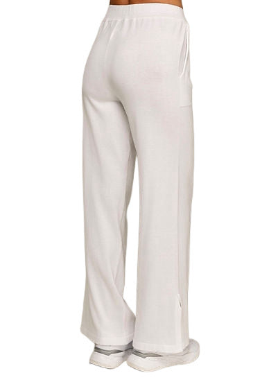 Classic Statement Piece Relaxed Fit Wide-Leg Lightweight Cotton Knitted Summer Trousers - AALKAMI.London