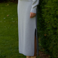 Everyday Wear Ethically Made Straight Fit Grey Winter Wool Skirt - AALKAMI.London