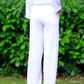 Straight Fit Lightweight High Waist Cotton Linen Summer Trousers - AALKAMI.London