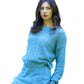 Lightweight Ethically Made Linen Open Knit Long Sleeve Top - AALKAMI.London