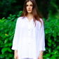 Relaxed Fit Breathable Front Closure White Linen Summer Shirt - AALKAMI.London