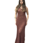 Soft Lightweight Long Sleeveless Brown Loose Silhouette Summer Dress - AALKAMI.London