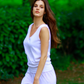 Sleeveless V-Neck Lightweight Relaxed Fit Cotton Summer Top - AALKAMI.London 