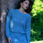 Open Work Lightweight Linen Long Sleeve Summer Top - AALKAMI.London