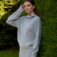 Ethically Made Women’s High Neck Winter Wool Jumper In Grey - AALKAMI.London