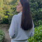 Sustainable Relaxed Fit High Neck Wool Jumper In Grey - AALKAMI.London