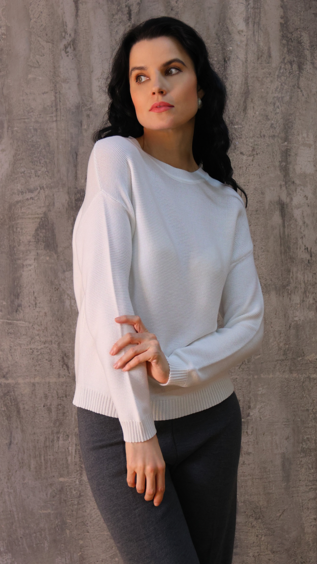 Cotton Crew Neck Top