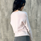 Long Sleeve Classic Fit Cotton Knitted Crew Neck Top - AALKAMI.London