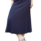 Cotton Navy Ribbed MIDI Skirt - AALKAMI.London