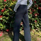 Relaxed Fit Lightweight Summer Knitted Cotton Wide Leg Trousers - AALKAMI.London
