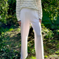 Elegant Fit Lightweight Knitted Cotton Wide Leg Summer Trousers - AALKAMI.London
