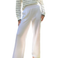 Elegant Cut Breathable Cotton Wide Leg Knitted Summer Trousers - AALKAMI.London