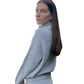 Classic Fit Elegant Sustainable Soft Grey Wool Jumper - AALKAMI.London