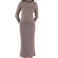 Long Ribbed Knitted Skirt - AALKAMI.London