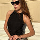 Luella Sleeveless Cable-Knit Top - AALKAMI.London