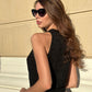 Luella Sleeveless Cable-Knit Top - AALKAMI.London