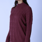 Merino Wool Cable Knit Design Jumper - AALKAMI.London