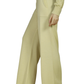 Merino Wool Relaxed Fit Straight Leg Knitted Yellow Trousers - AALKAMI.London