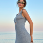 Elegant Design MAXI Length Mya Ribbed Linen Summer Dress - AALKAMI.London