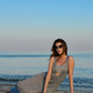 Breezy Fitted Silhouette Mya Linen Long Ribbed Summer Dress - AALKAMI.London