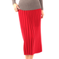 Spring Elegant Easy Wear Red Pleated MIDI Knitted Skirt - AALKAMI.London
