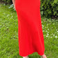 Red A-Line Skirt - AALKAMI.London