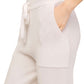 Summer Natural Materials Casual White  Women’s Cotton Drawstring Joggers - AALKAMI.London