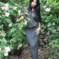 Women’s Long Ribbed Skirt - AALKAMI.London