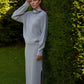 Women’s Wool Knitted Side Slit Maxi Skirt - AALKAMI.London