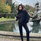 Wool Blend Zip Through Cardigan - AALKAMI.London